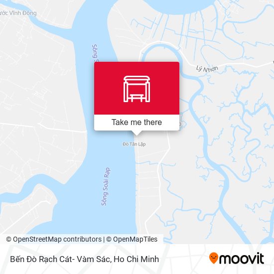 Bến Đò Rạch Cát- Vàm Sác map