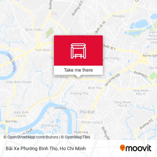 Bãi Xe Phường Bình Thọ map