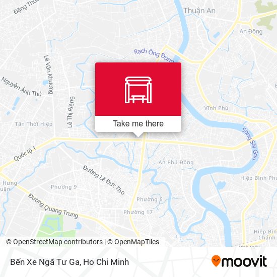 Bến Xe Ngã Tư Ga map