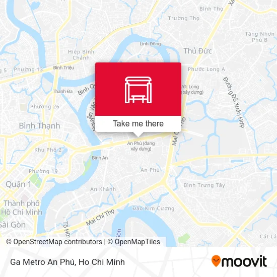 Ga Metro An Phú map
