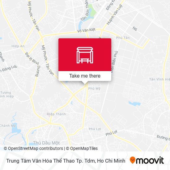 Trung Tâm Văn Hóa Thể Thao Tp. Tdm map