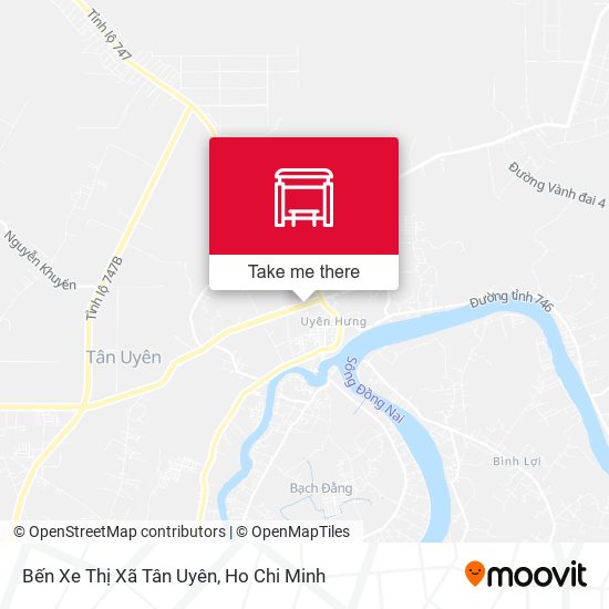 Bến Xe Thị Xã Tân Uyên map