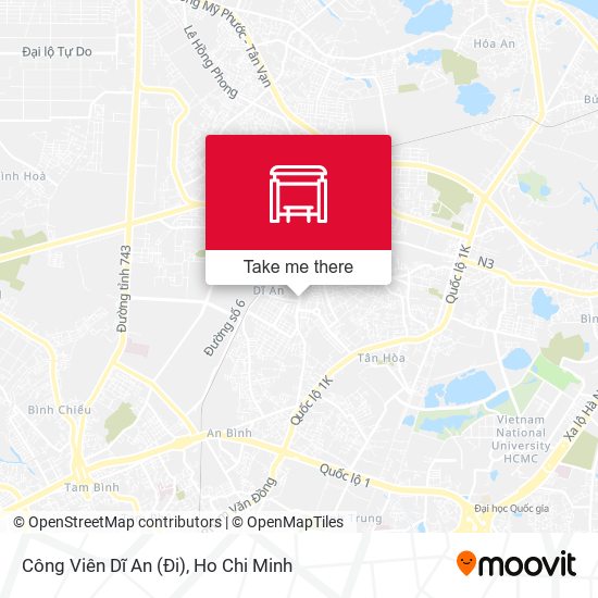 Công Viên Dĩ An (Đi) map