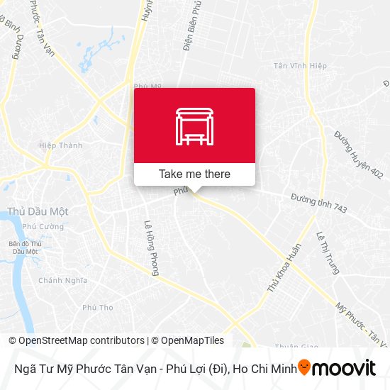 Ngã Tư Mỹ Phước Tân Vạn - Phú Lợi (Đi) map