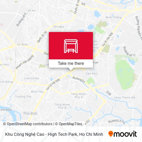 Khu Công Nghệ Cao - High Tech Park map