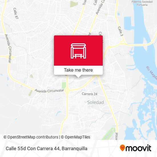 Mapa de Calle 55d Con Carrera 44