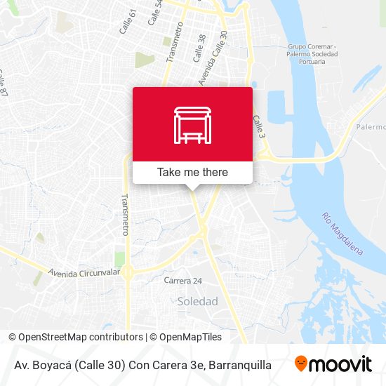Mapa de Av. Boyacá (Calle 30) Con Carera 3e