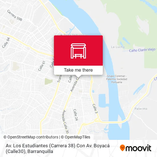 Mapa de Av. Los Estudiantes (Carrera 38) Con Av. Boyacá (Calle30)