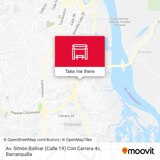 Mapa de Av. Simón Bolívar (Calle 19) Con Carrera 4c