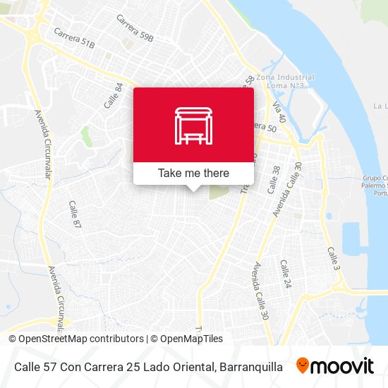 Mapa de Calle 57 Con Carrera 25 Lado Oriental