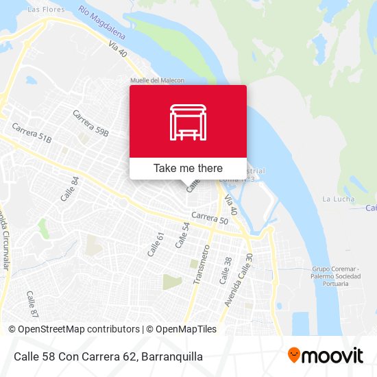 Calle 58 Con Carrera 62 map