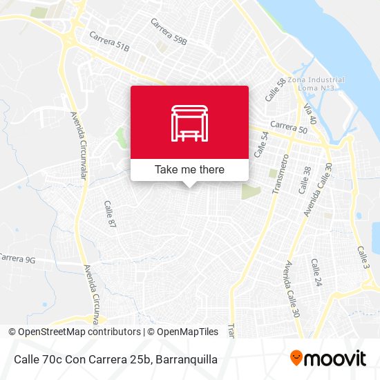 Mapa de Calle 70c Con Carrera 25b