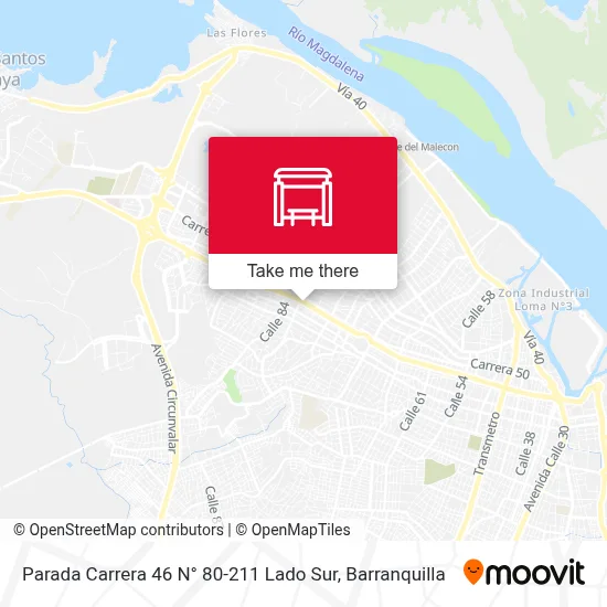 Mapa de Parada Carrera 46 N° 80-211 Lado Sur