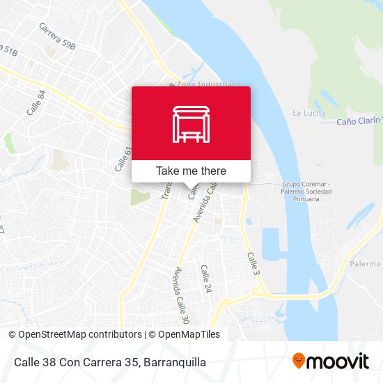 Mapa de Calle 38 Con Carrera 35