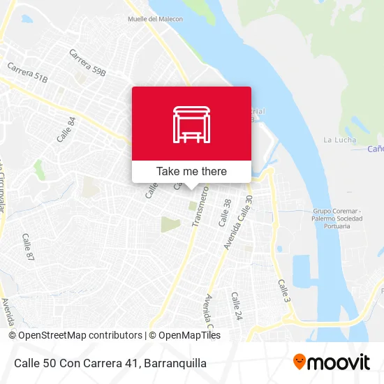 Mapa de Calle 50 Con Carrera 41