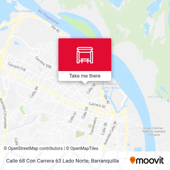 Mapa de Calle 68 Con Carrera 63 Lado Norte