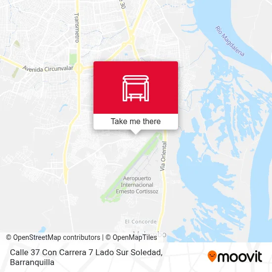 Mapa de Calle 37 Con Carrera 7 Lado Sur Soledad