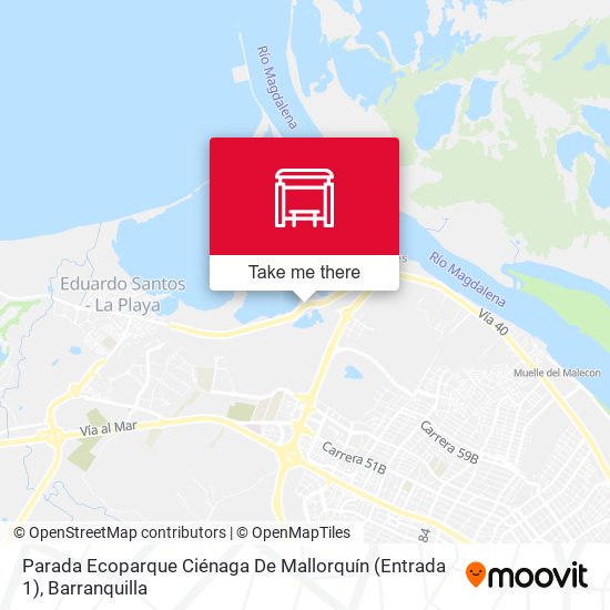 Mapa de Parada Ecoparque Ciénaga De Mallorquín (Entrada 1)