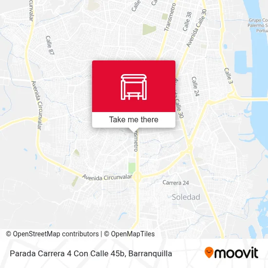 Mapa de Parada Carrera 4 Con Calle 45b