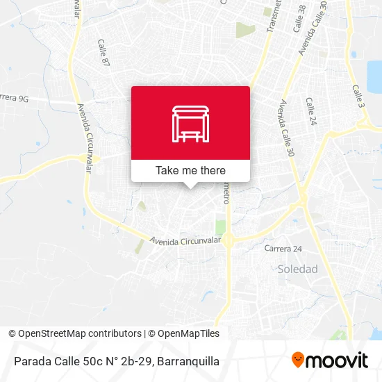 Mapa de Parada Calle 50c N° 2b-29