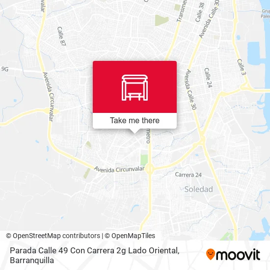 Mapa de Parada Calle 49 Con Carrera 2g Lado Oriental