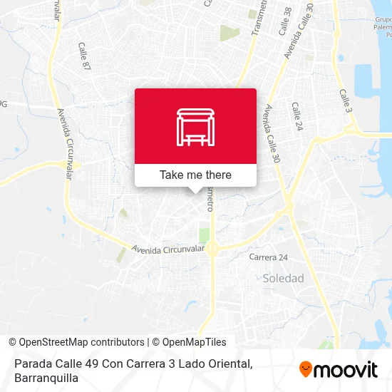 Mapa de Parada Calle 49 Con Carrera 3 Lado Oriental