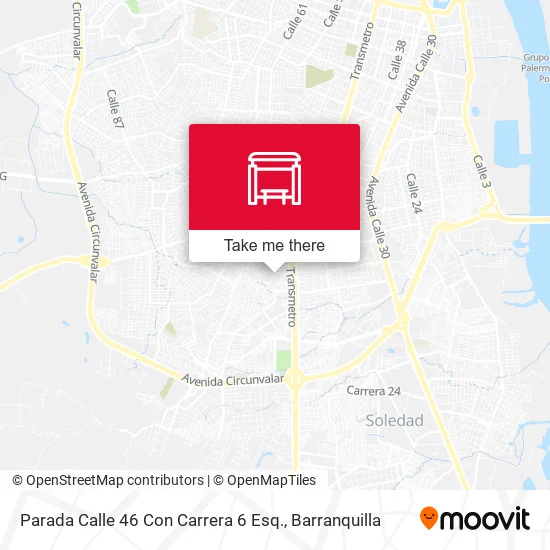 Mapa de Parada Calle 46 Con Carrera 6 Esq.