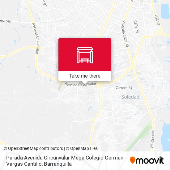 Parada Avenida Circunvalar Mega Colegio German Vargas Cantillo map