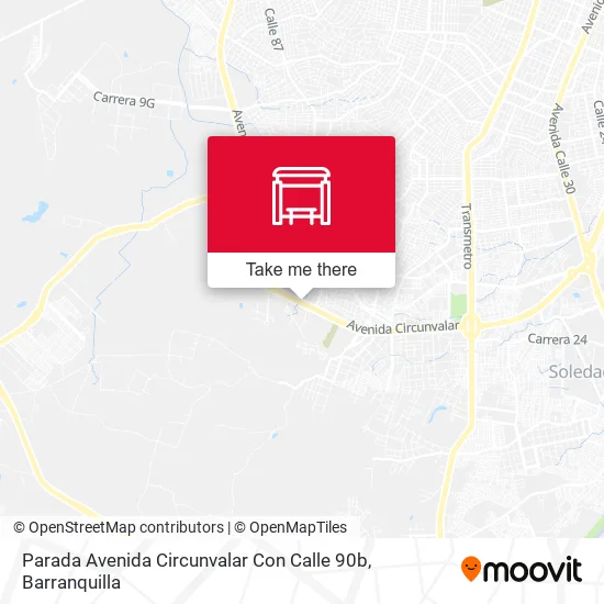 Mapa de Parada Avenida Circunvalar Con Calle 90b