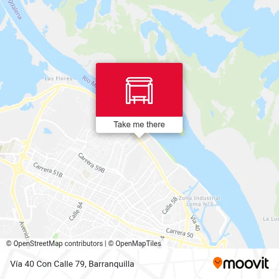 Mapa de Vía 40 Con Calle 79