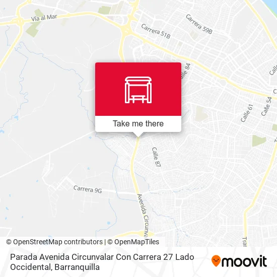 Mapa de Parada Avenida Circunvalar Con Carrera 27 Lado Occidental
