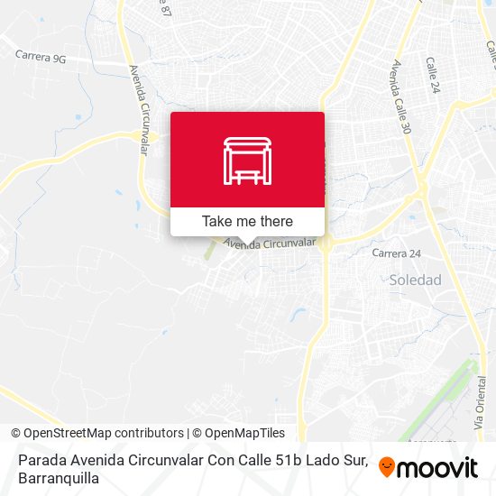 Parada Avenida Circunvalar Con Calle 51b Lado Sur map