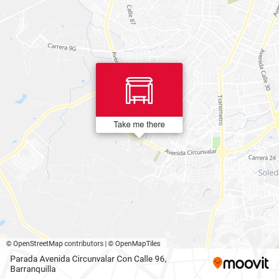 Parada Avenida Circunvalar Con Calle 96 map