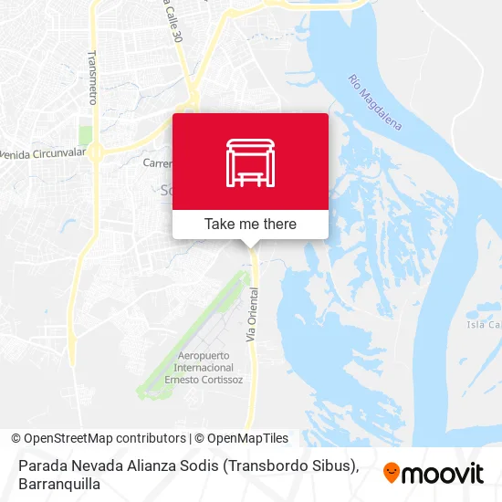 Mapa de Parada Nevada Alianza Sodis (Transbordo Sibus)