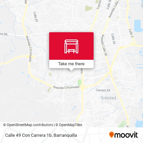 Mapa de Calle 49 Con Carrera 1b