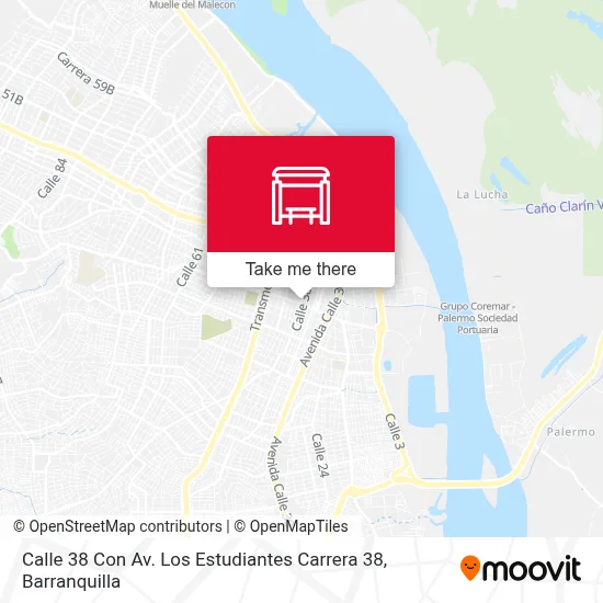 Mapa de Calle 38 Con Av. Los Estudiantes Carrera 38