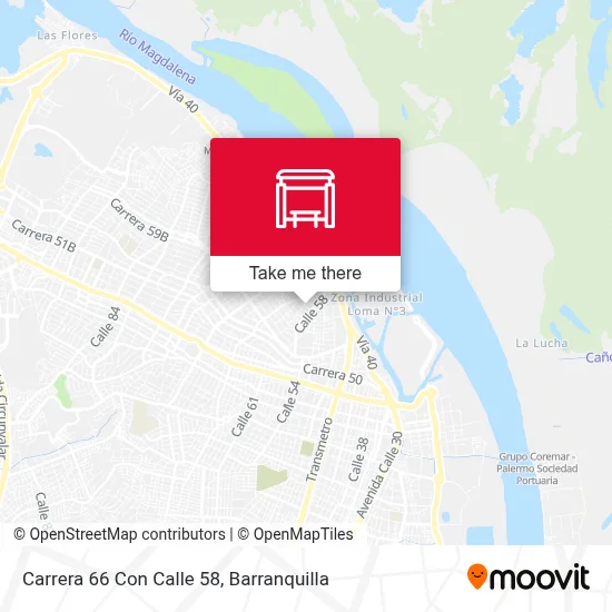 Mapa de Carrera 66 Con Calle 58