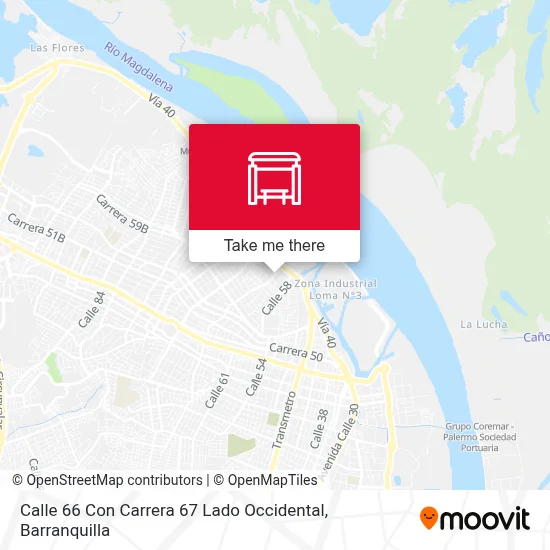 Mapa de Calle 66 Con Carrera 67 Lado Occidental