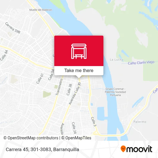 Mapa de Carrera 45, 301-3083