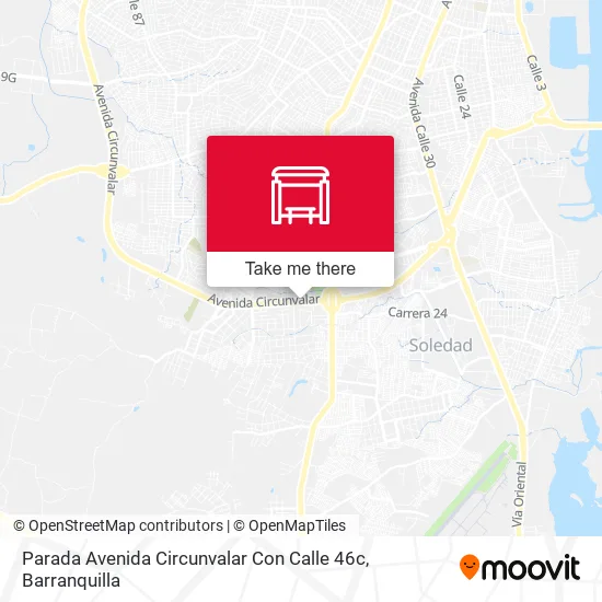Mapa de Parada Avenida Circunvalar Con Calle 46c