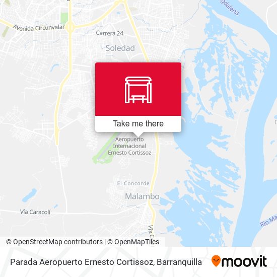 Parada Aeropuerto Ernesto Cortissoz map