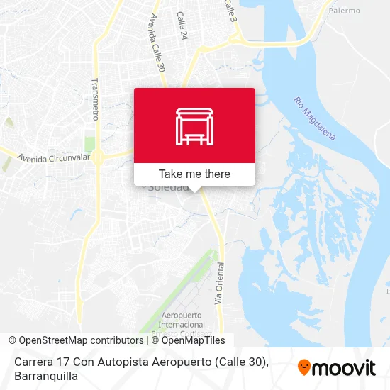 Mapa de Carrera 17 Con Autopista Aeropuerto (Calle 30)