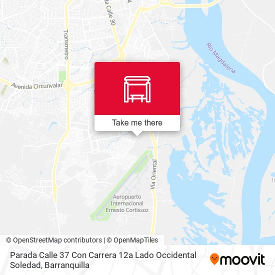Mapa de Parada Calle 37 Con Carrera 12a Lado Occidental Soledad