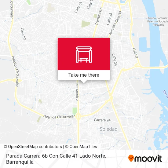 Mapa de Parada Carrera 6b Con Calle 41 Lado Norte