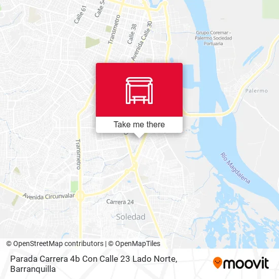 Mapa de Parada Carrera 4b Con Calle 23 Lado Norte