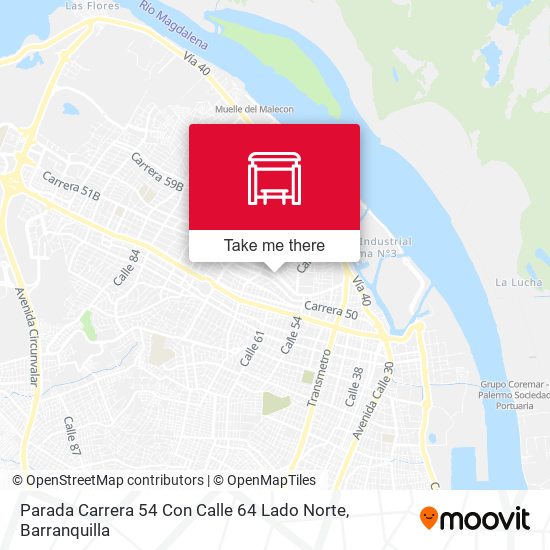 Mapa de Parada Carrera 54 Con Calle 64 Lado Norte
