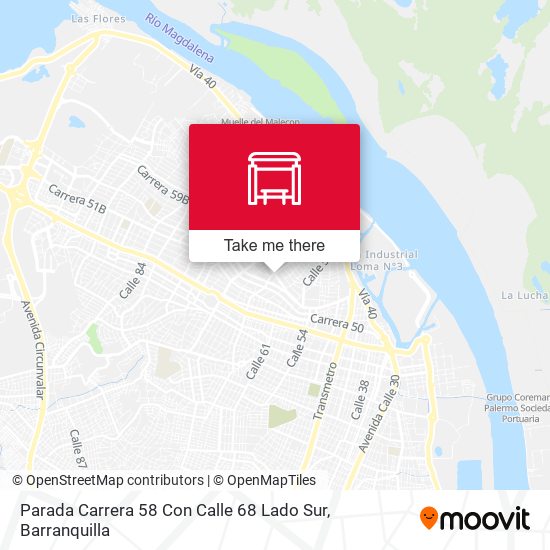 Parada Carrera 58 Con Calle 68 Lado Sur map