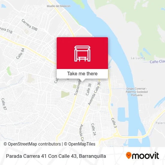 Mapa de Parada Carrera 41 Con Calle 43