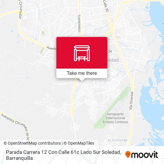 Mapa de Parada Carrera 12 Con Calle 61c Lado Sur Soledad