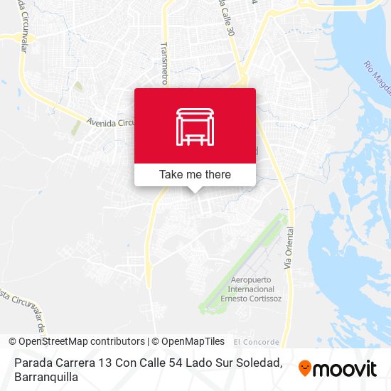 Mapa de Parada Carrera 13 Con Calle 54 Lado Sur Soledad